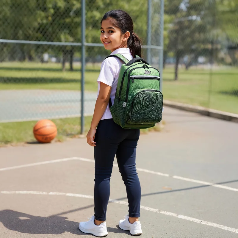 شاوت Backpack-3Cmprt-Camoflauge-3.5L-Boys (Polyester) Black \ 32X16X45